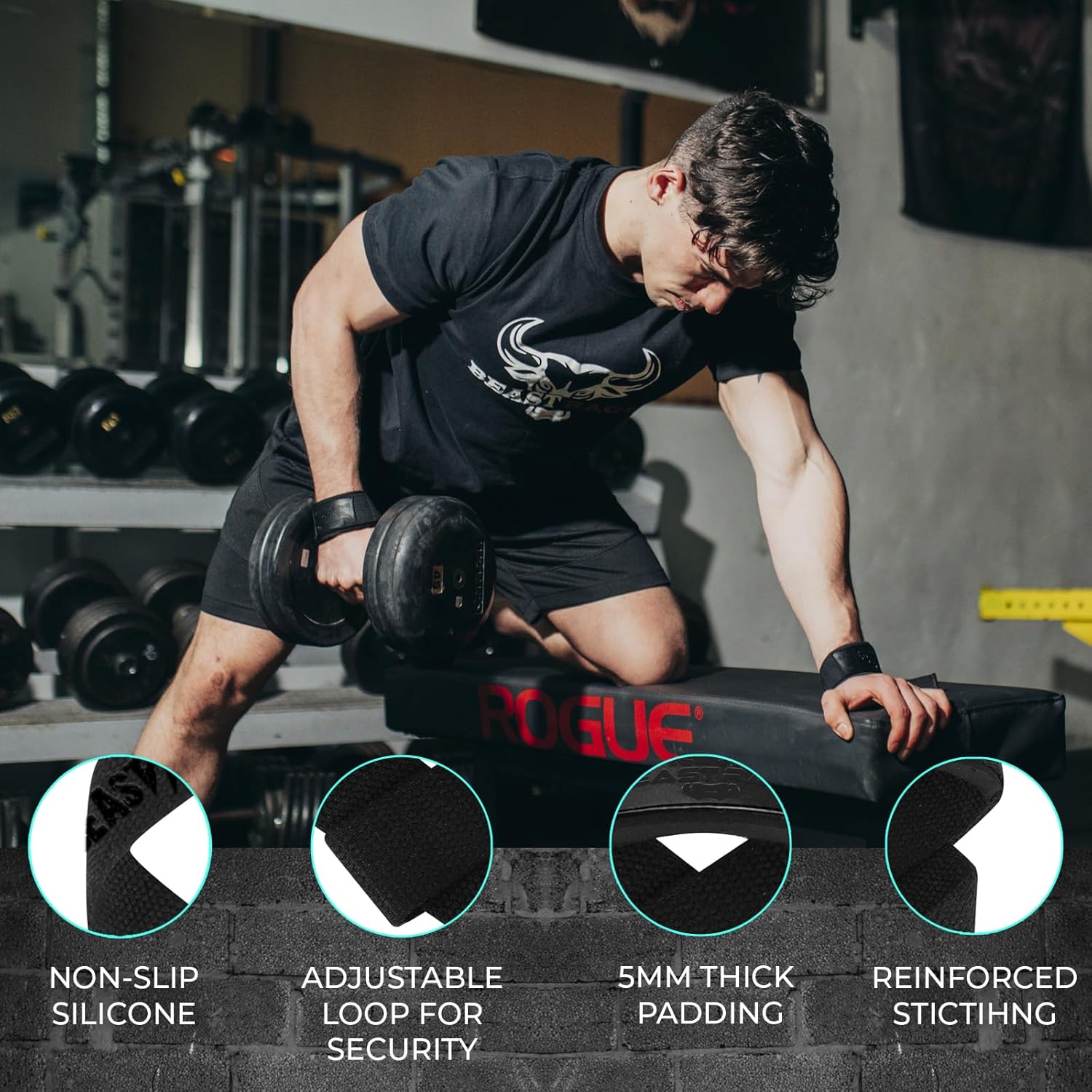 Detalle 2 de Weight lifting wrist straps for support