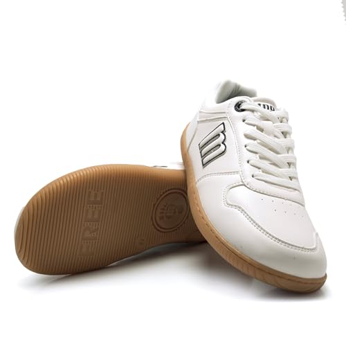 Detalle de MTNG Free-Aria 60840 | 60781, deportivas barefoot de mujer blancas con cordones