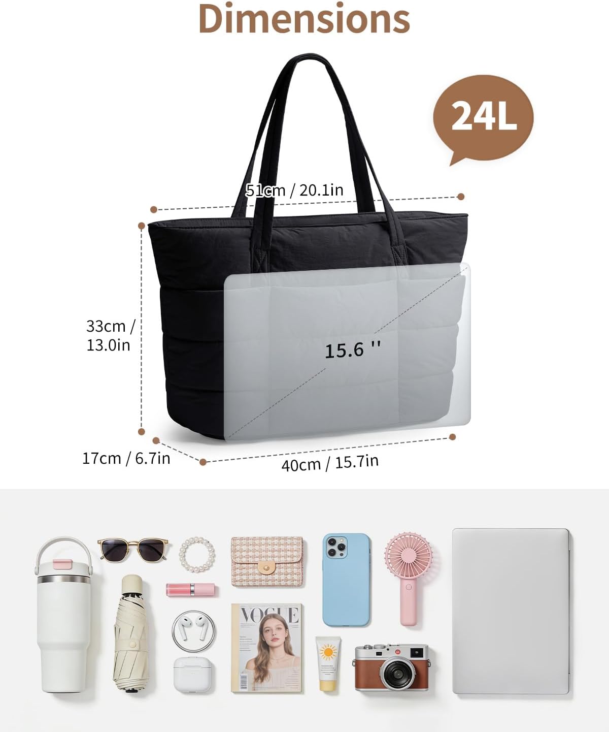 Thumbnail 4 de Narwey Tote Bag for Women 24L