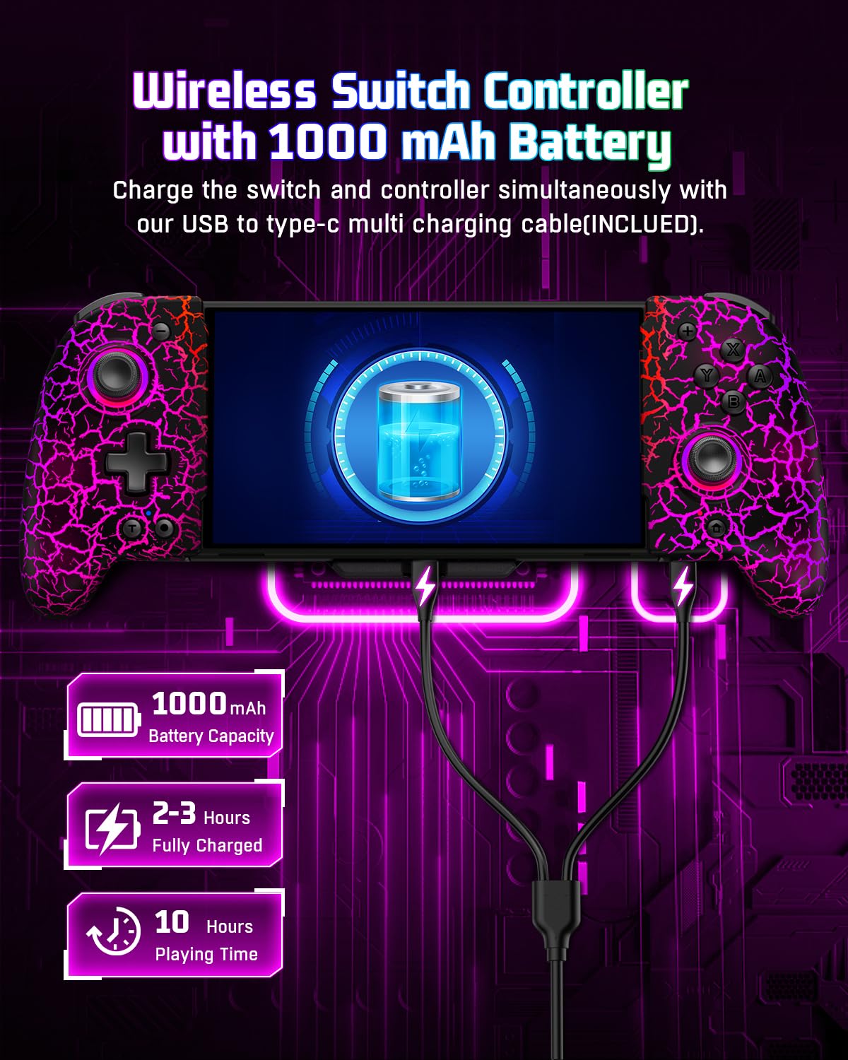 Thumbnail 6 de Coogamefly Controller für Nintendo Switch — kabellos