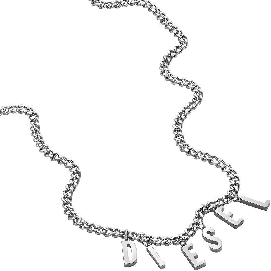 Thumbnail 5 de Diesel Collier pour homme en acier inoxydable avec fermoir mousqueton – finition pulido