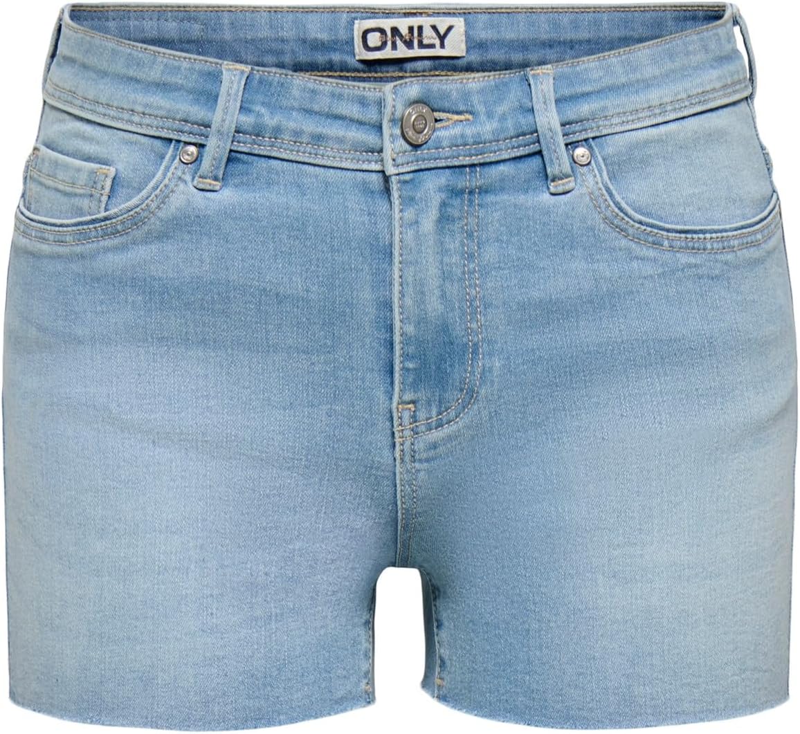 Detalle de ONLY Jeans-Shorts ONLWAUW – Mittlere Taille, normal geschnitten, Denim