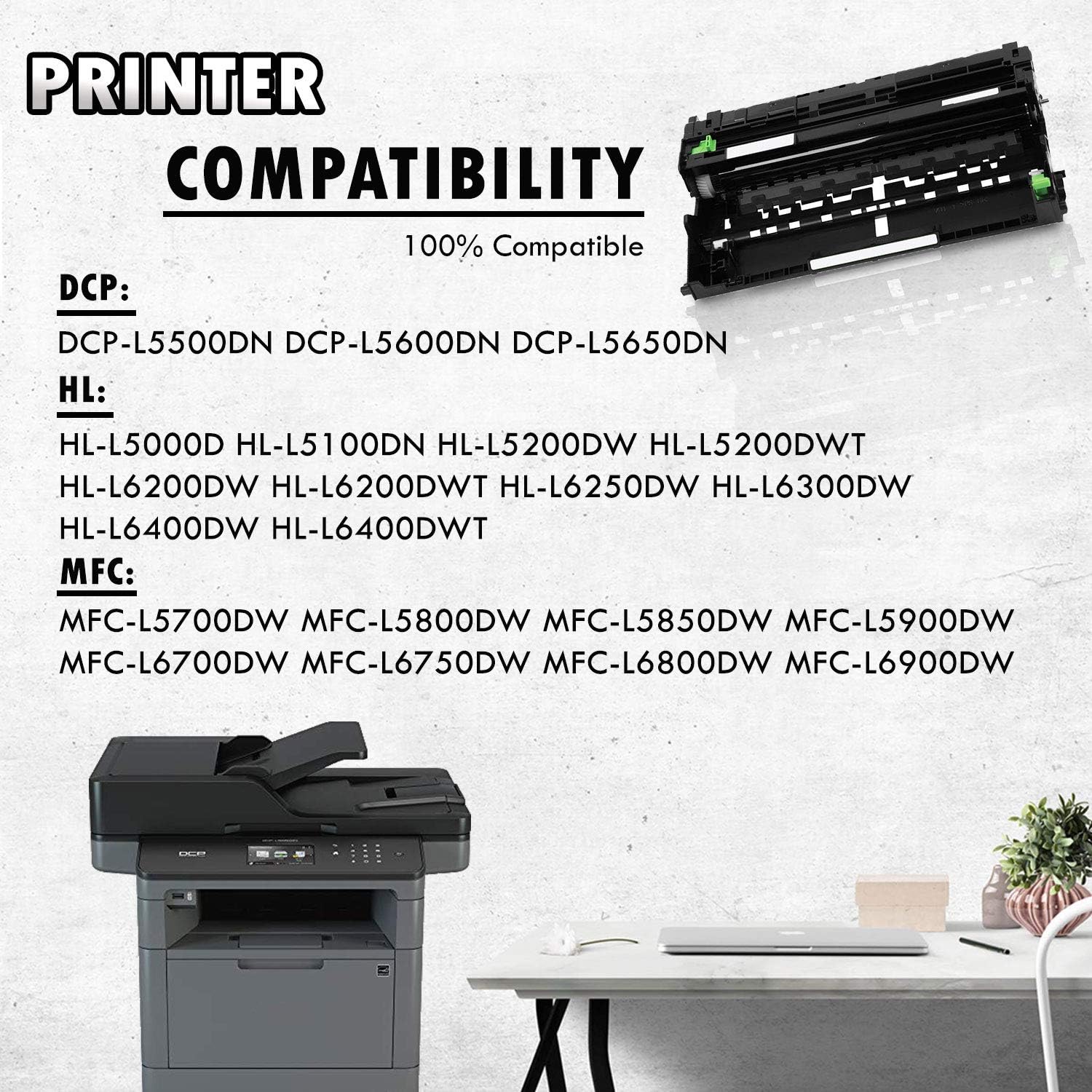 Detalle de Inkfirst 2-Pack DR820 Compatible Drum Units for Brother Laser Printers