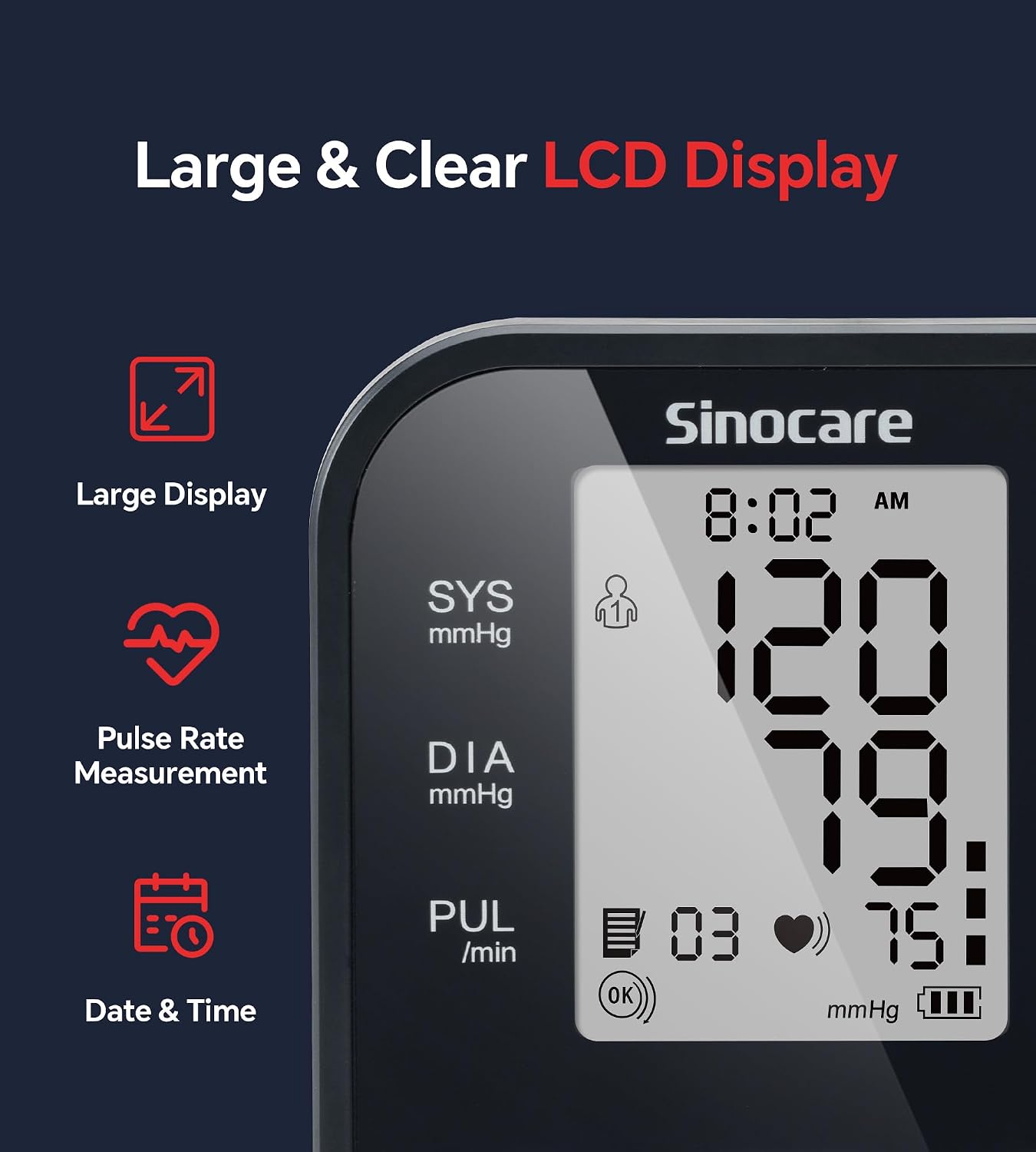 Thumbnail 5 de sinocare Blutdruckmessgerät Oberarm 24–42 cm 📟