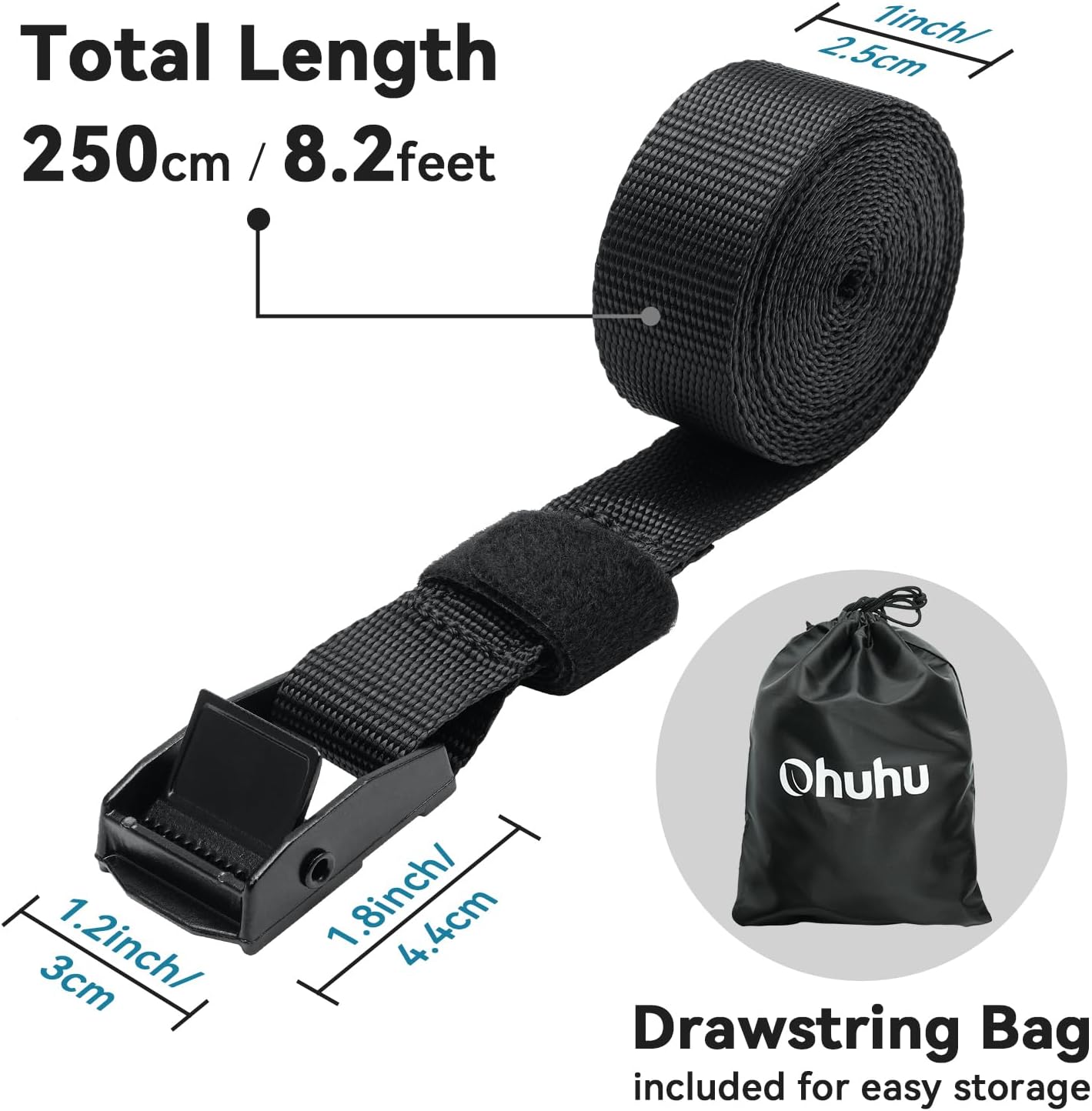 Thumbnail 3 de Ohuhu Tie Down Straps 10 Pack, 2.5m, 250kg cargo straps 🚚
