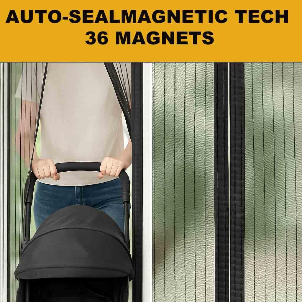 Thumbnail 6 de Jeffica Magnetic Fly Screen Door – Extra Sturdy, Pet-Friendly Auto-Close Insect Curtain (90x210cm, Black)