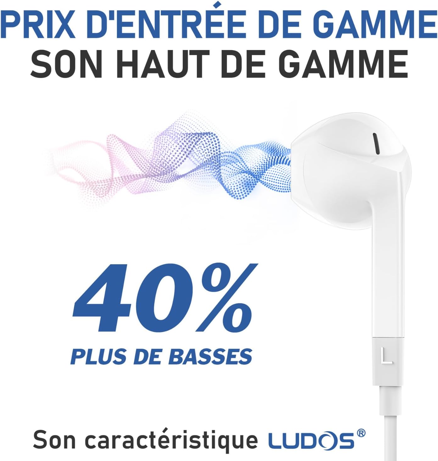 Thumbnail 2 de LUDOS FEROX Écouteurs filaires 1,3 m