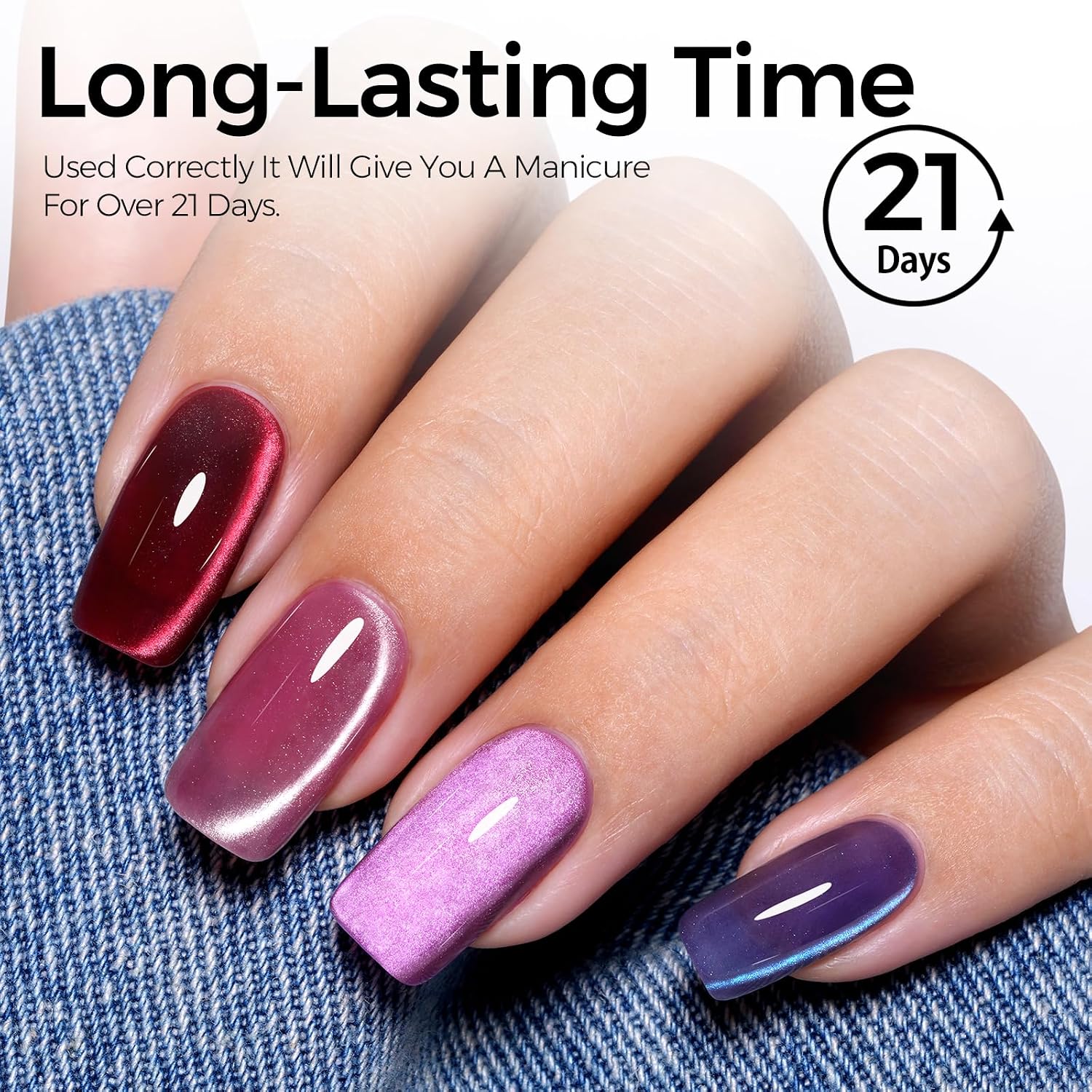 Detalle 2 de TOMICCA Vernis Cat Eyes 8 ml 4 couleurs