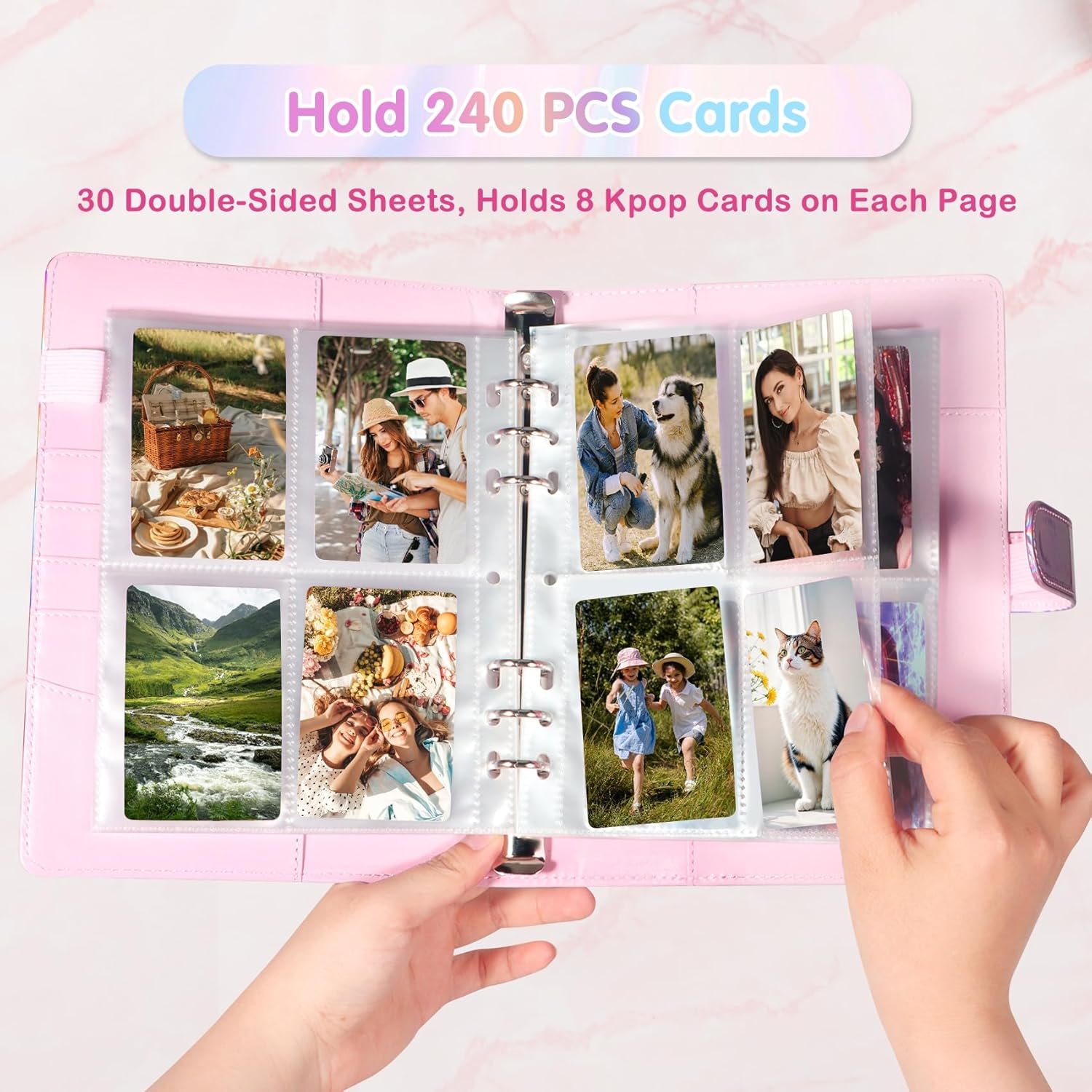 Thumbnail 1 de WITHYU A5 K-pop Photocard Binder with 30 Pack 4-Pocket Pages (240 card slots)