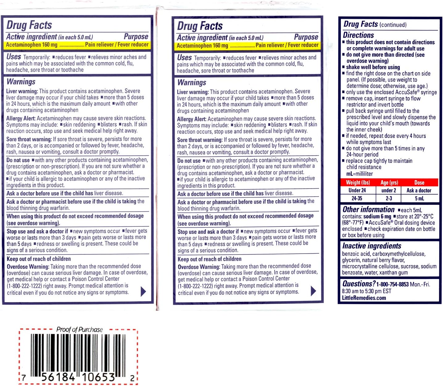 Thumbnail 6 de Little Remedies Infant Fever & Pain Reliever, 2-Pack, Natural Berry, Accusafe Dosing