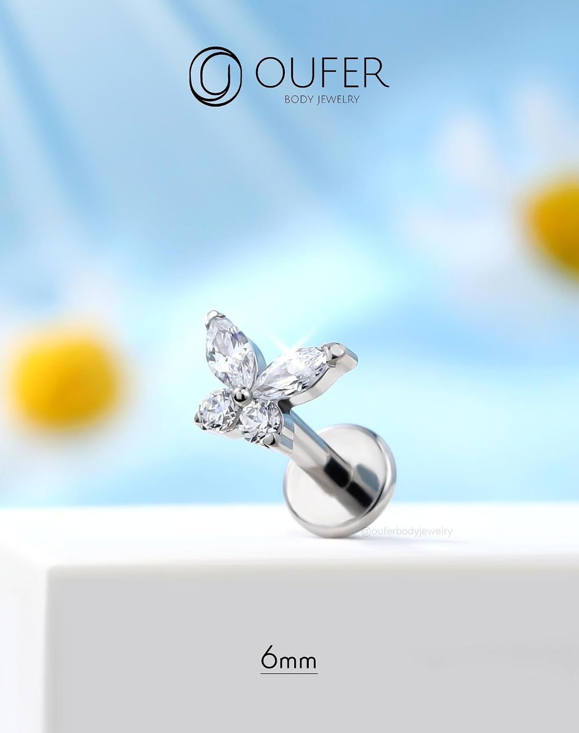 Thumbnail 4 de OUFER Labret 16G 8mm acier 316L