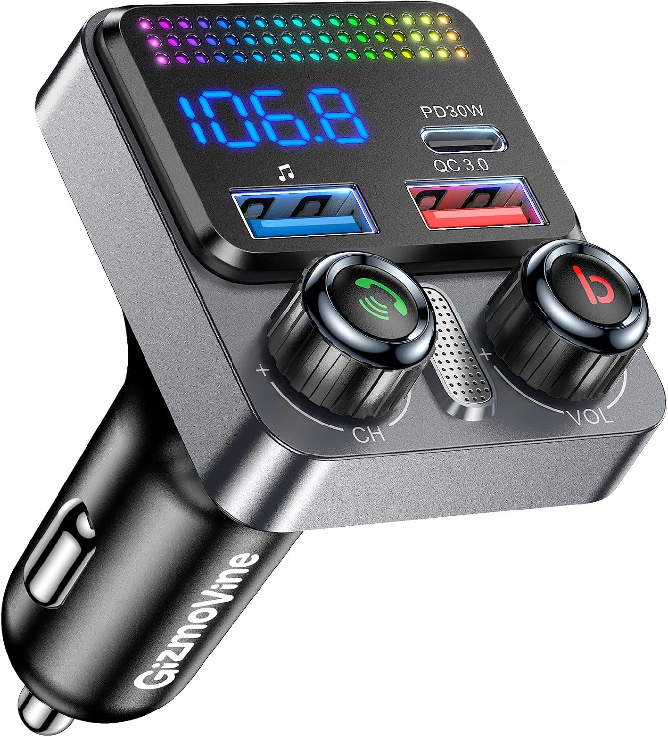 GizmoVine Trasmettitore FM 48W per auto