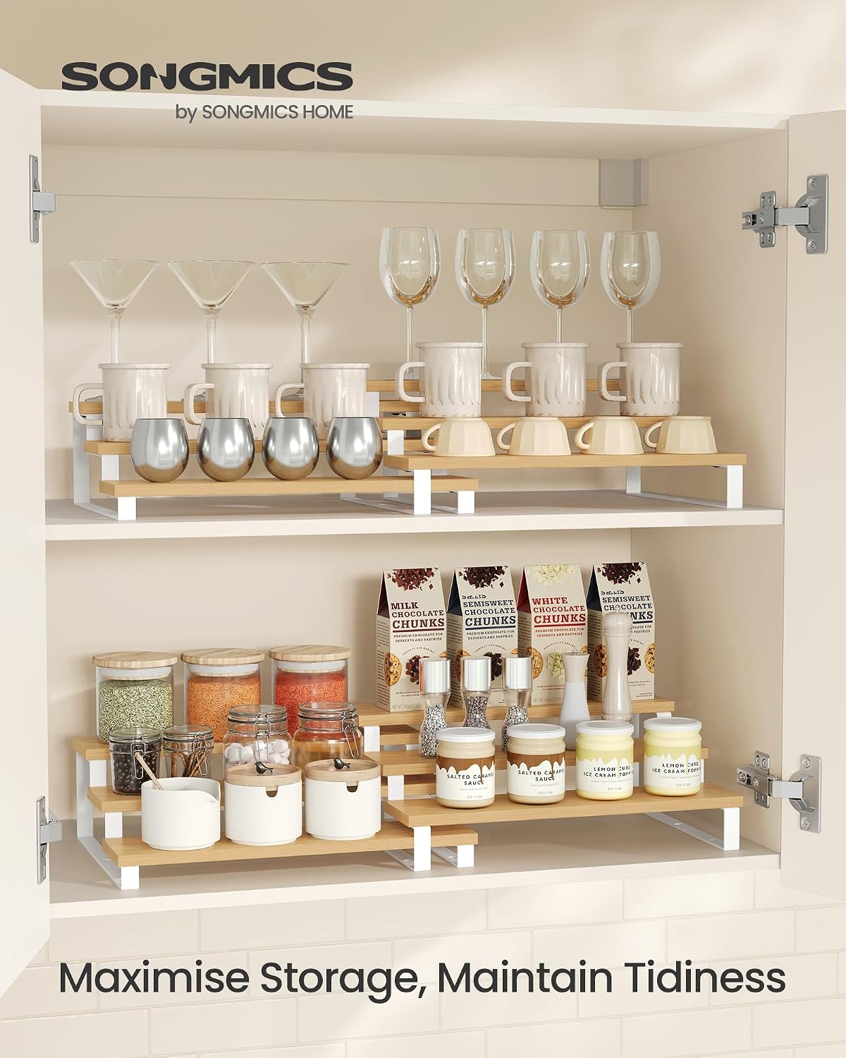 Detalle 2 de SONGMICS Spice Rack 3-Tier set