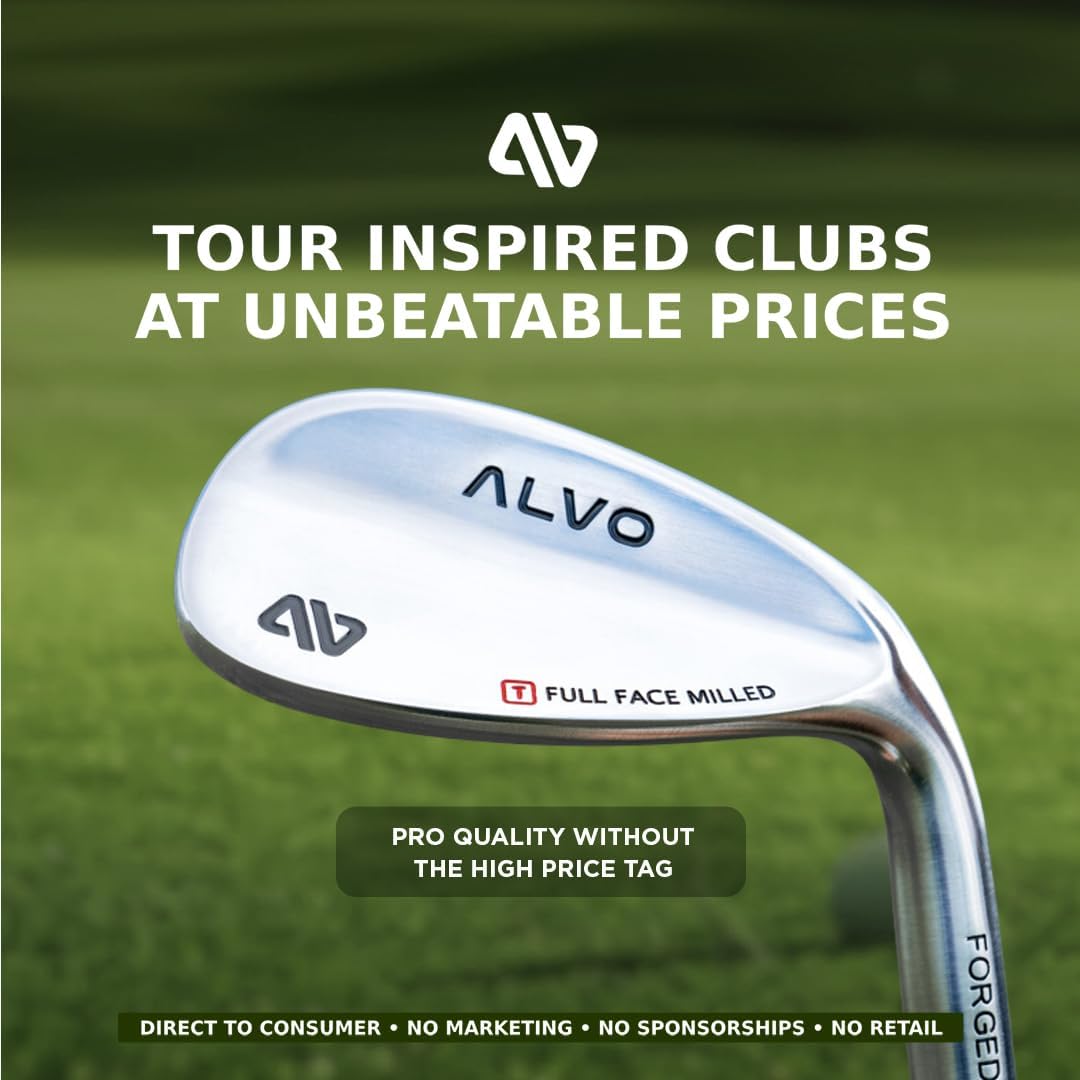 Thumbnail 1 de ALVO GOLF Premium Full Face Wedges — 52/56/60/70 Degree Forged Spin Set
