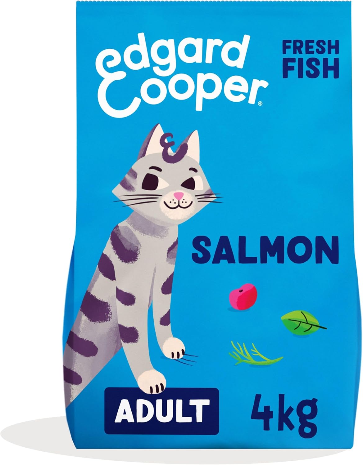 Detalle de Edgard & Cooper Crocchette Gatti Salmone Fresco 4 kg – crocchette naturali senza cereali per gatti sterilizzati o attivi