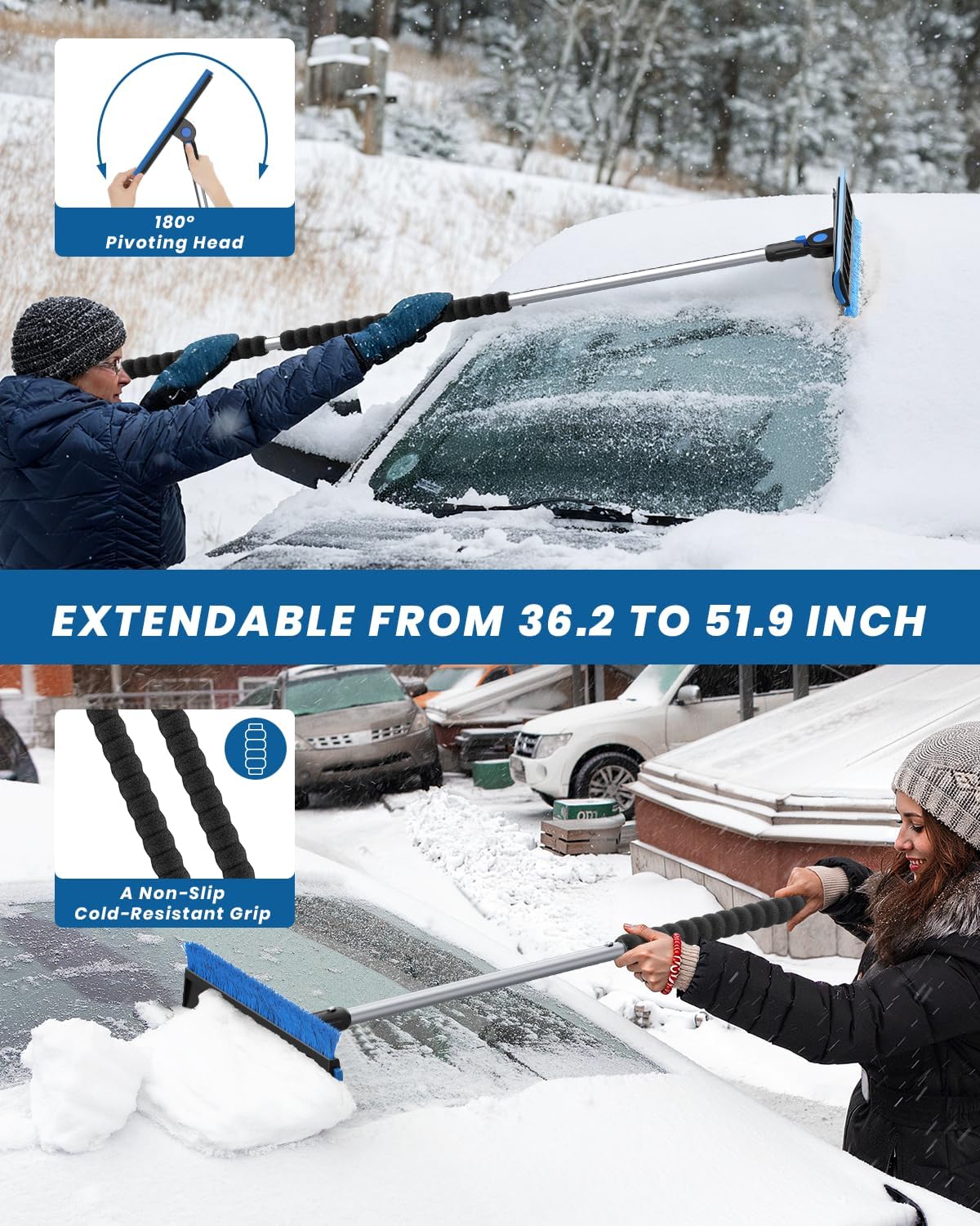 Thumbnail 4 de helloleiboo 2025 Extra Long 55.7" Ice Scraper