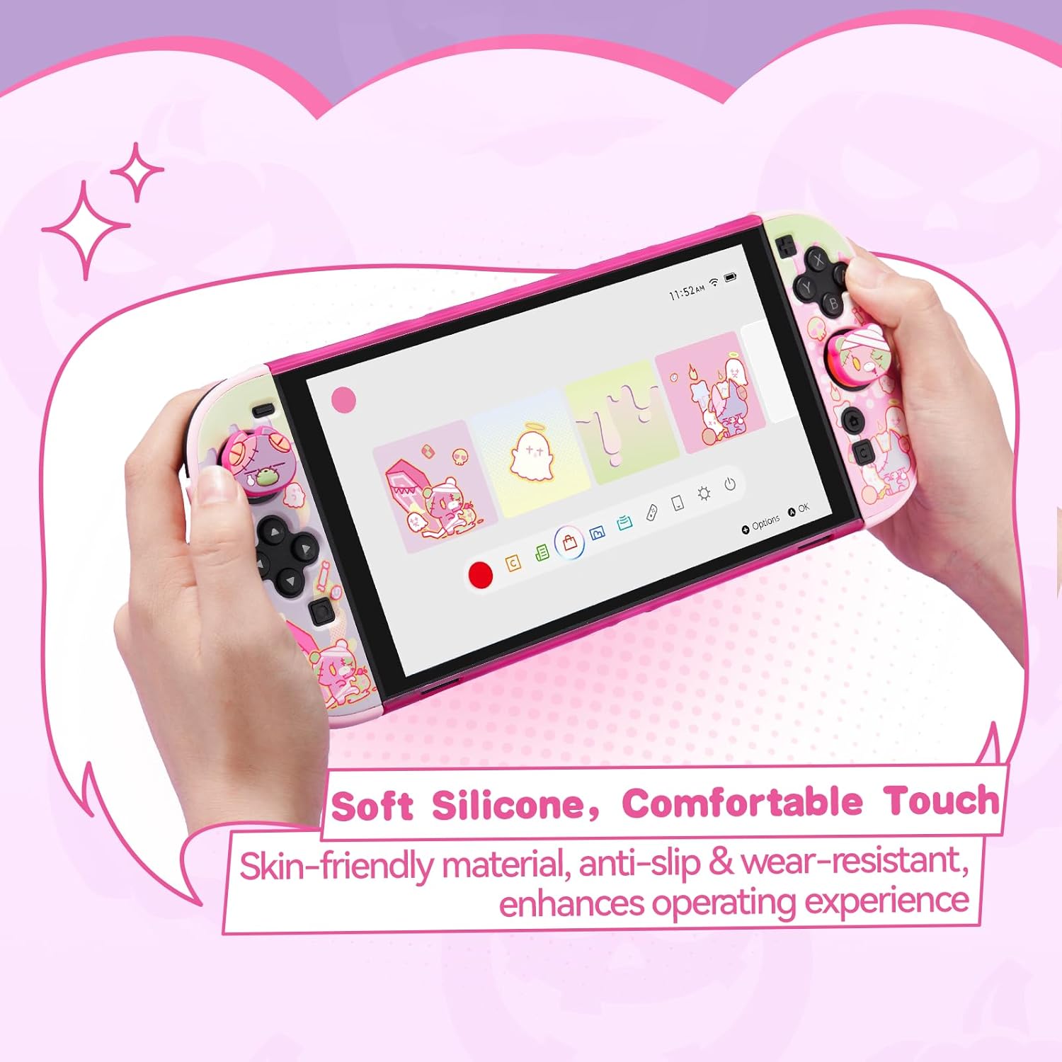 Thumbnail 1 de GeekShare Thumb Grips for Switch 2 (2025) - 4-Pack Silicone Joystick Caps