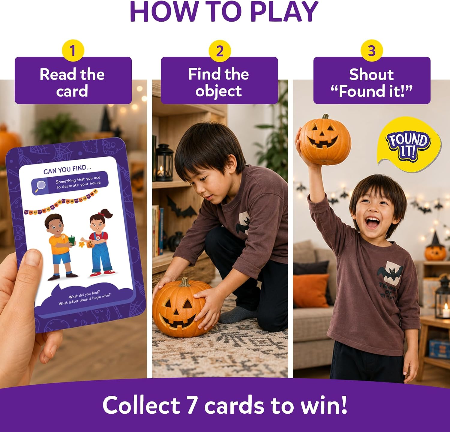 Detalle 2 de Skillmatics Found It Halloween Scavenger Hunt Game, 50 Cards, Ages 4–7