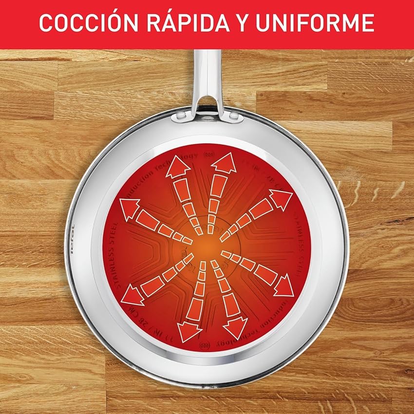 Detalle 2 de Tefal Duetto Sartén 32cm 🥘 Inducción, Titanio, Sin PFOA