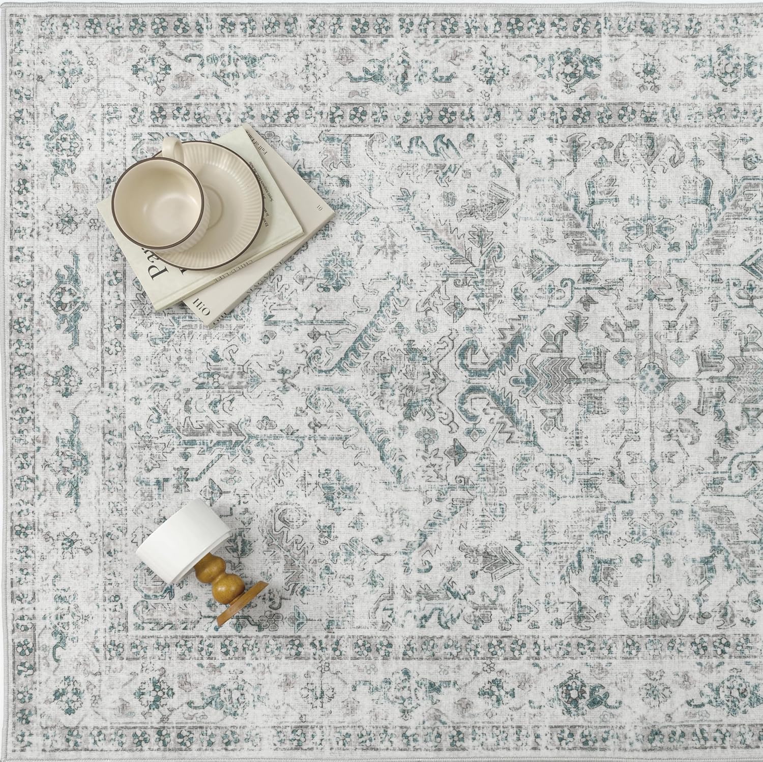 Thumbnail 5 de PureCozy Vintage Blauer Fussmatte 60x90cm