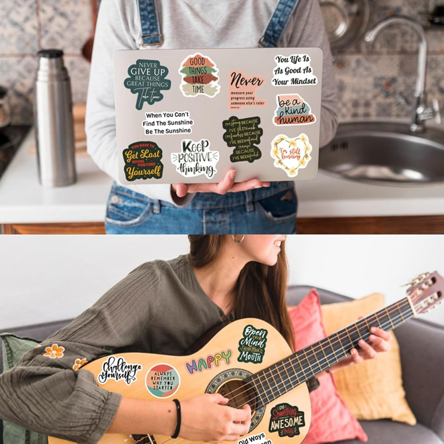 Detalle 1 de 120pcs Inspirational Stickers Pack