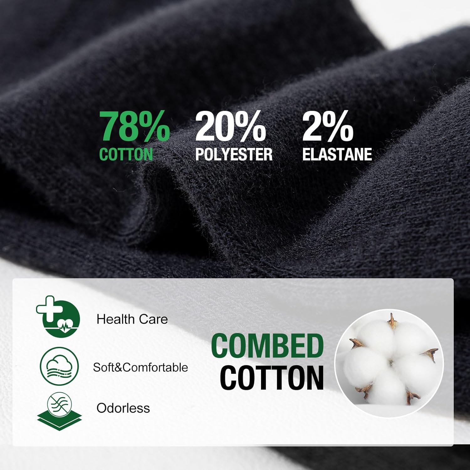 Thumbnail 5 de Combed cotton sports socks 3 pairs