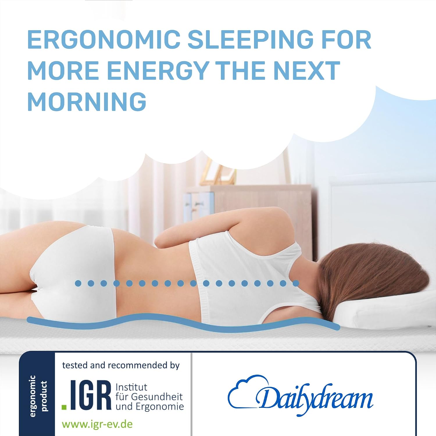 Thumbnail 5 de Dailydream L/XL – nakładka na materac 135 × 190 cm, 6 cm, 7 stref