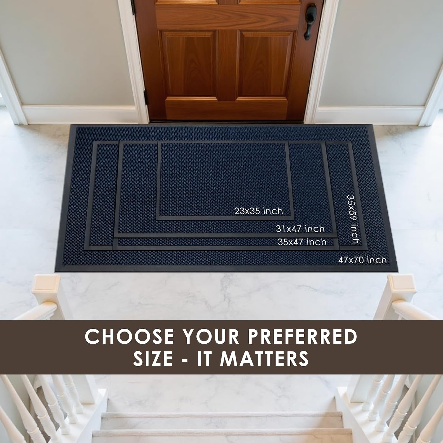 Thumbnail 5 de Azadx Indoor Outdoor Door Mat 31" x 47" heavy-duty doormat 🏠