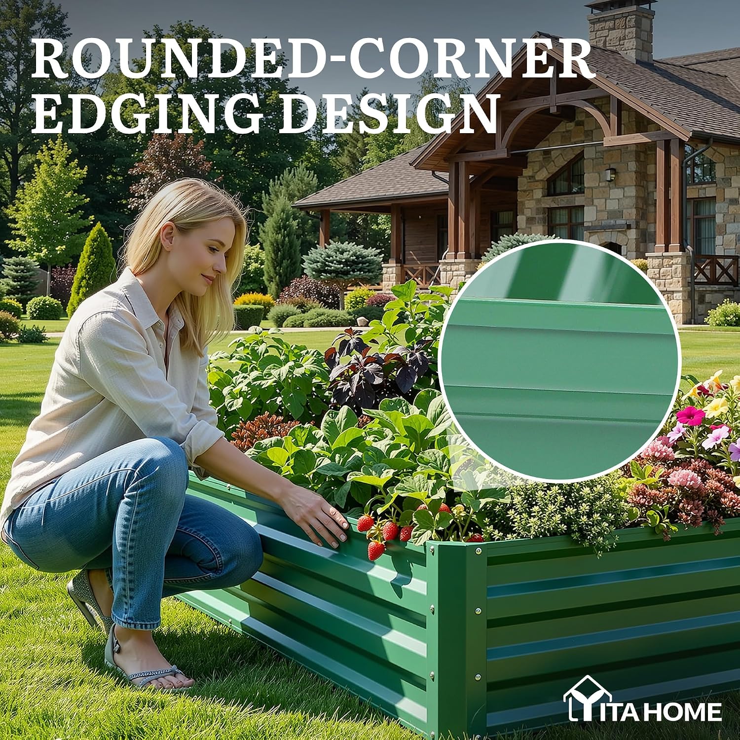 Detalle de YITAHOME Raised Garden Bed Kit, 6 x 3 x 1 ft
