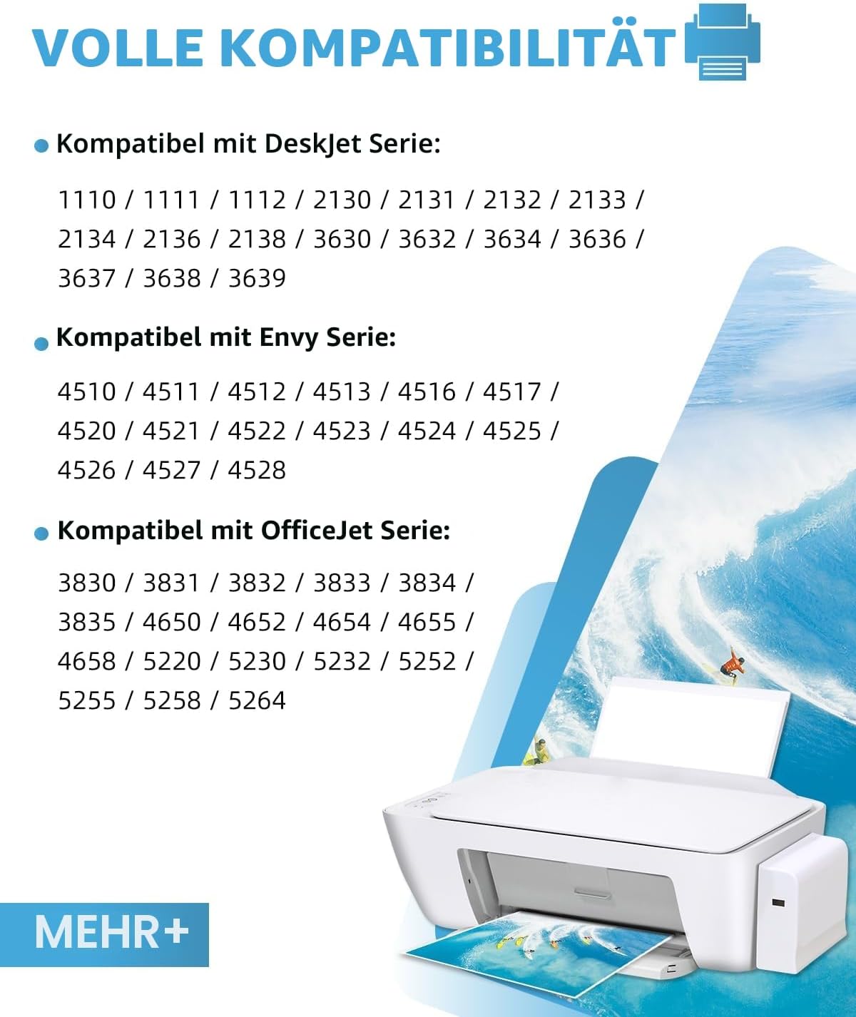 Detalle 2 de InkYeah 302 XL Schwarz (2er-Pack) – kompatibel für HP 302 Druckerpatronen