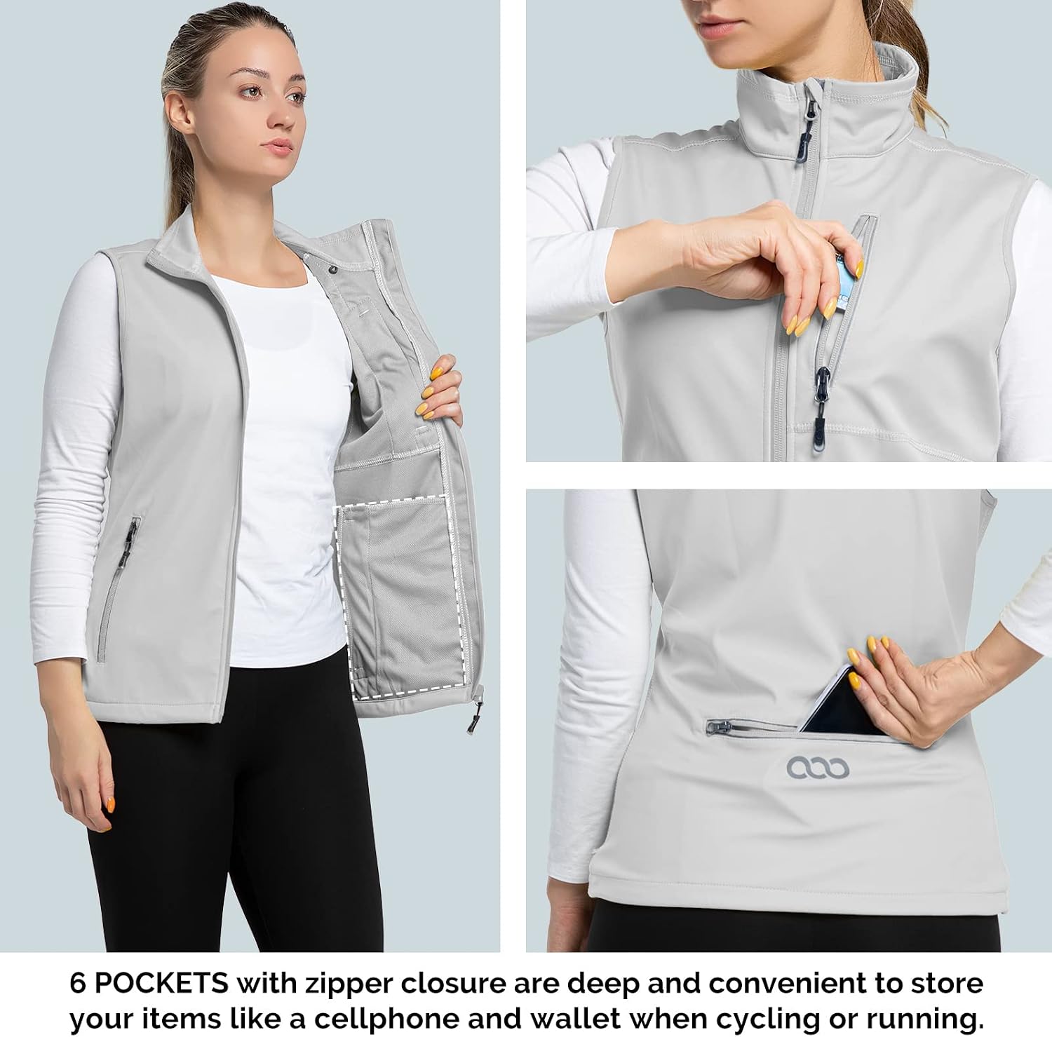 Detalle 2 de 33,000ft Damen Laufweste Softshell Windschutz