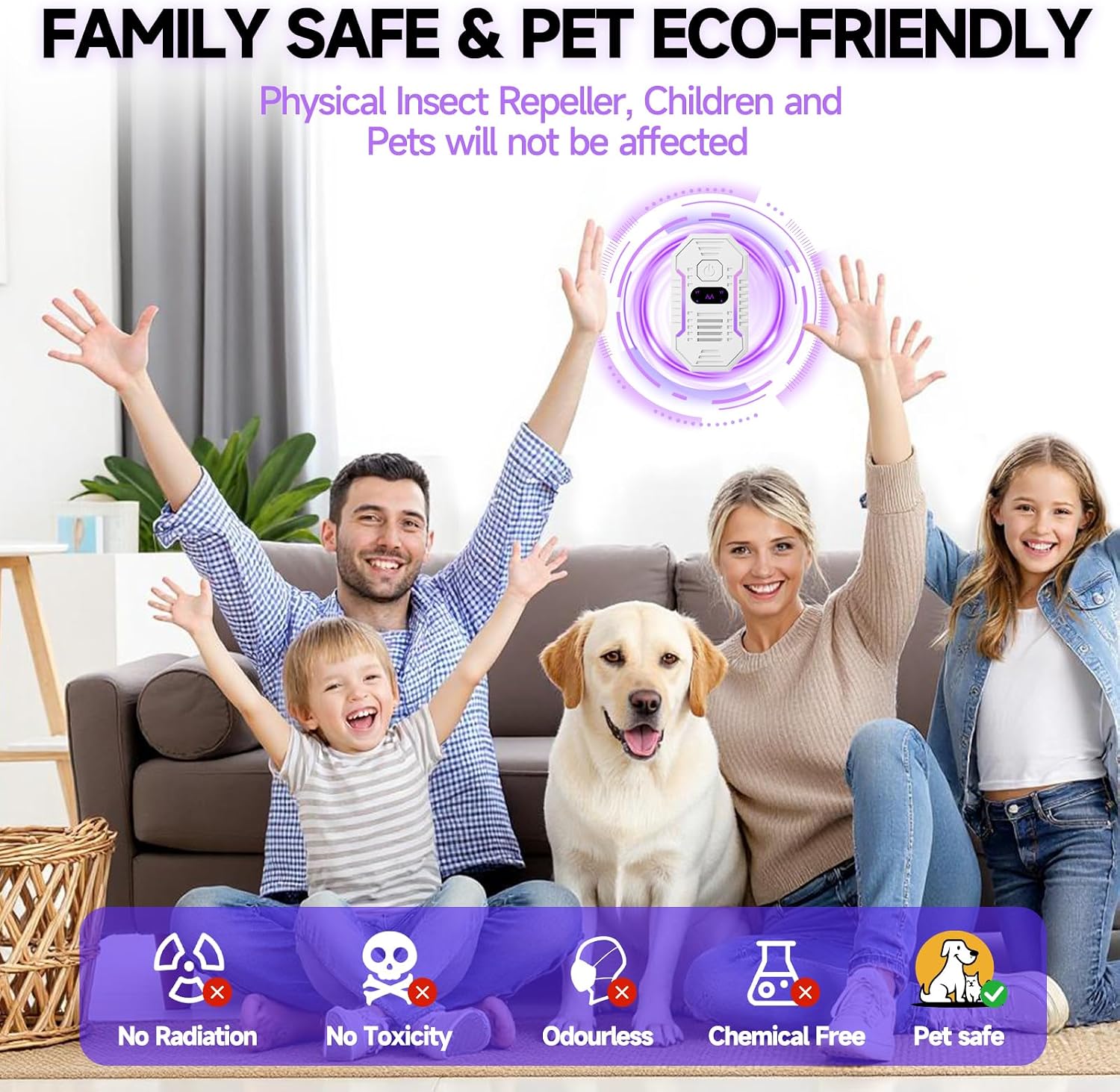 Detalle 2 de Gecool 6Pack Ultrasonic Pest Repellers for Indoor Use 🛡