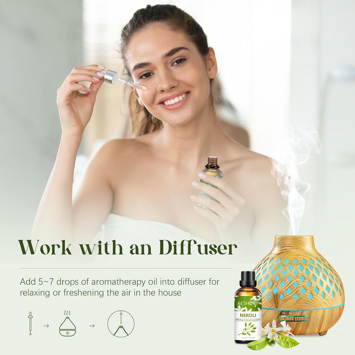 Detalle 1 de AESHORY Neroli Essential Oil 100ml
