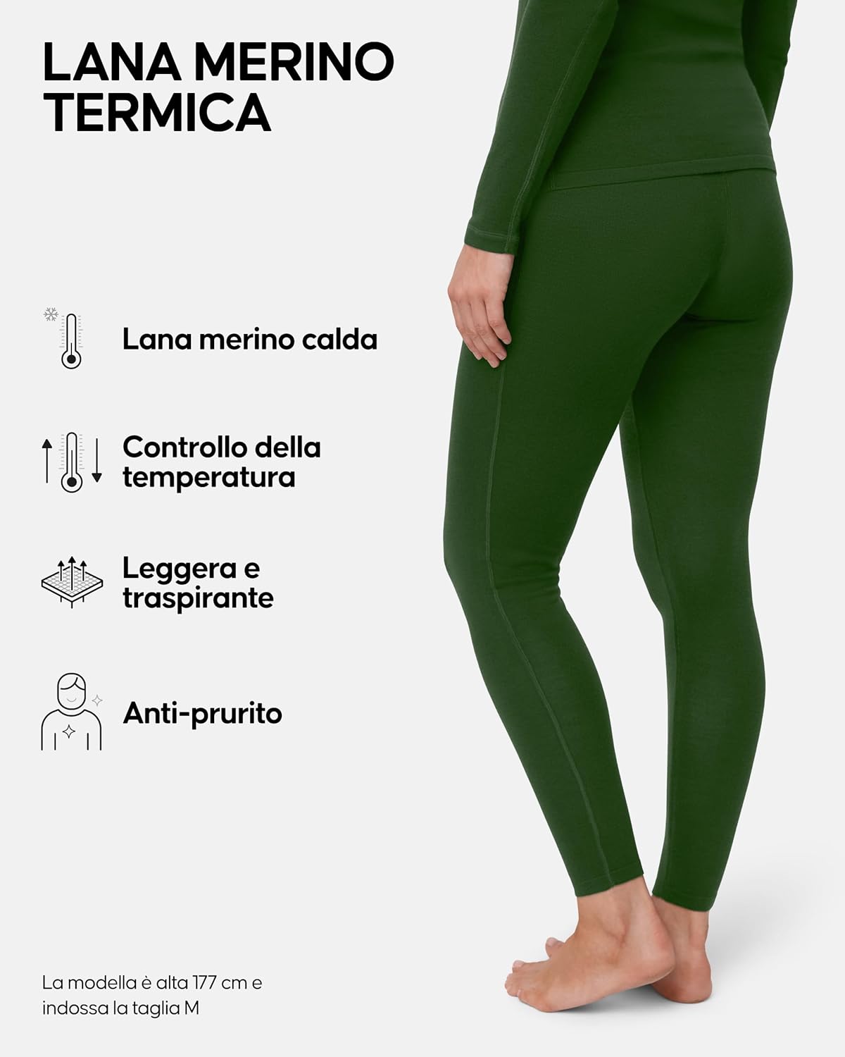 Detalle 1 de DANISH ENDURANCE Leggings Lana Merino