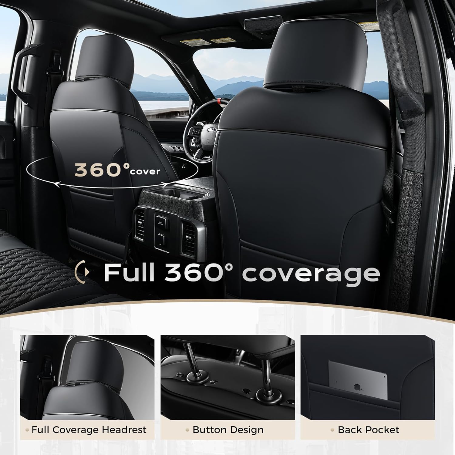 Thumbnail 2 de Coverado F150 Seat Covers, Waterproof 2015–2026