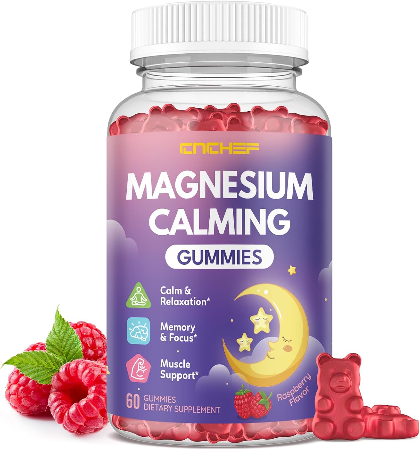 Detalle de Magnesium Supplement Gummies Raspberry Flavor