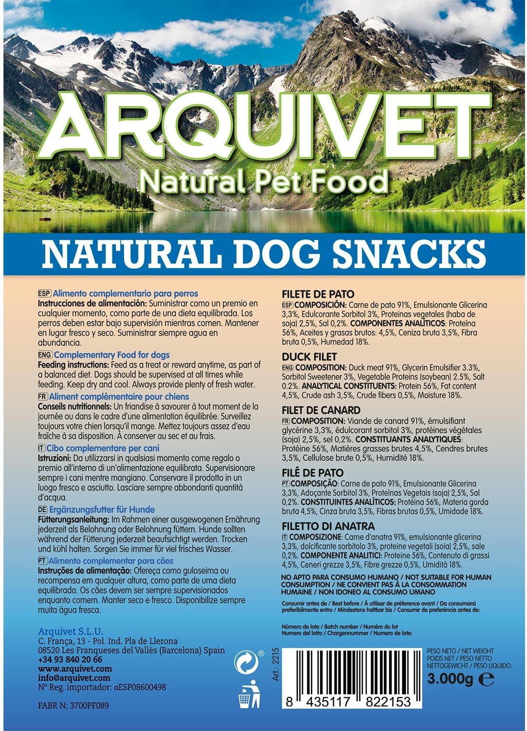 Detalle de Filet de Canard en vrac (3 kg) – Snacks naturels pour chiens