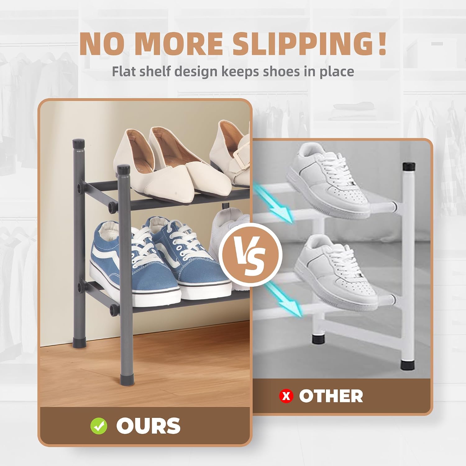 Thumbnail 5 de Storage Maniac 8-Pair Shoe Rack 🚪