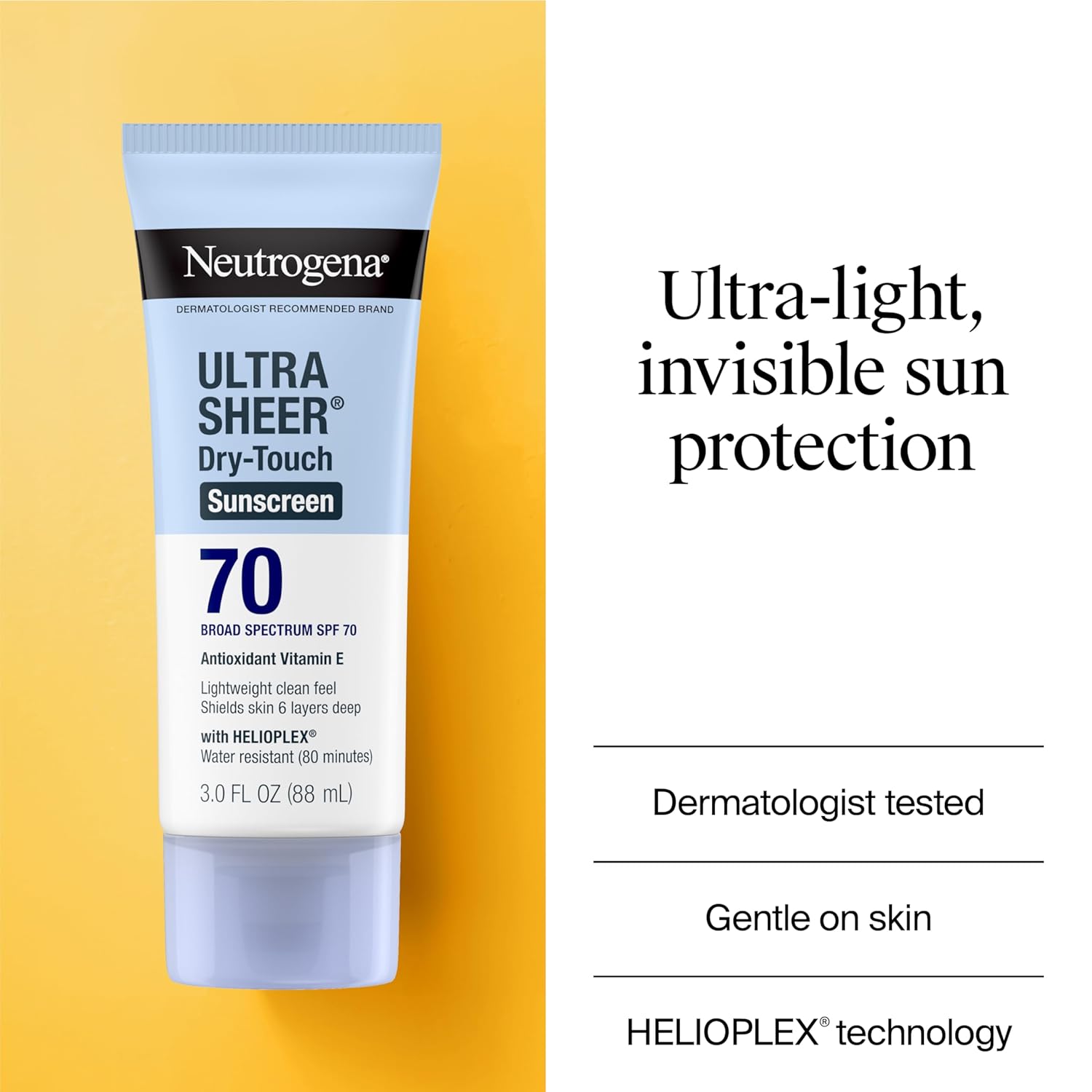 Thumbnail 2 de Neutrogena Ultra Sheer Dry-Touch Sunscreen SPF 70 (Face & Body) — Travel Size Pack of 3