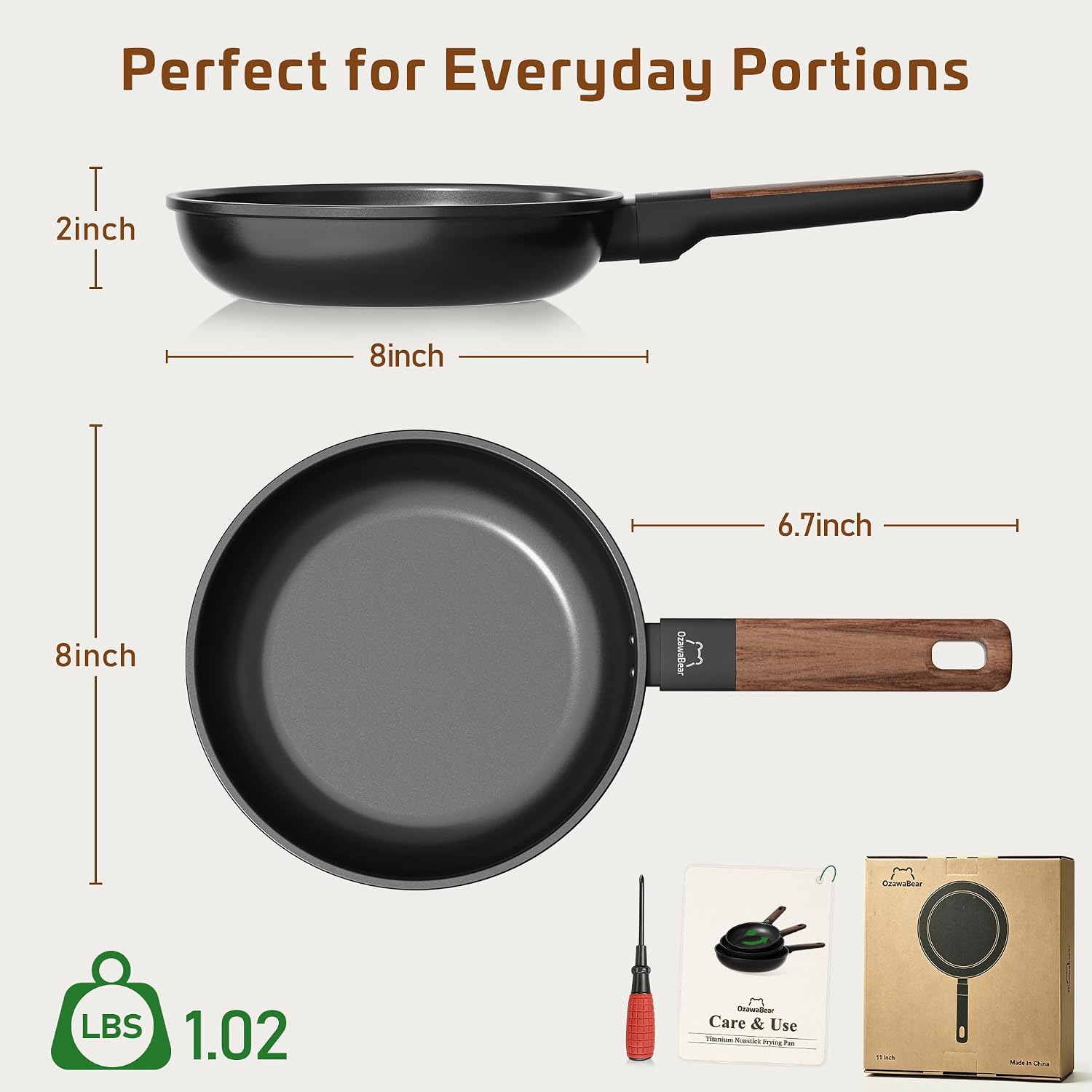 Thumbnail 1 de OzawaBear Frying Pan, 8-Inch