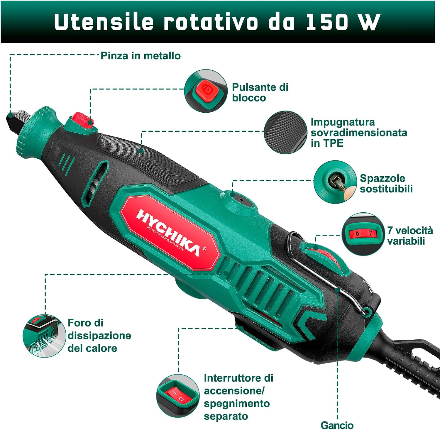 Thumbnail 1 de HYCHIKA Utensile Rotante 150W