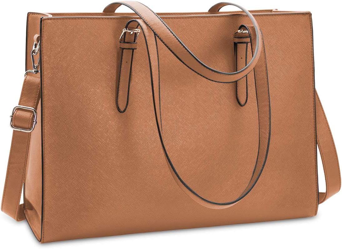 Borsa Donna a Tracolla per Computer da 15.6 Pollici Grande Impermeabile in Pelle PU – Elegante Tote per lavoro e studio