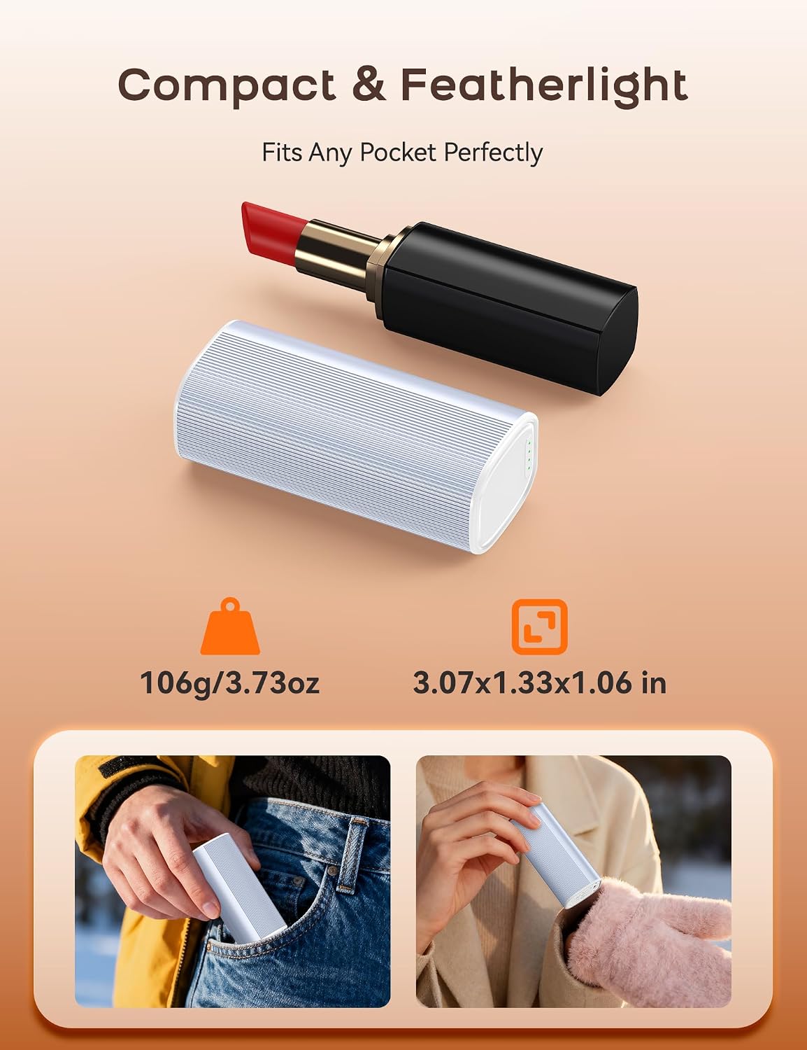 Detalle de RORRY Rechargeable Hand Warmers 10,000mAh