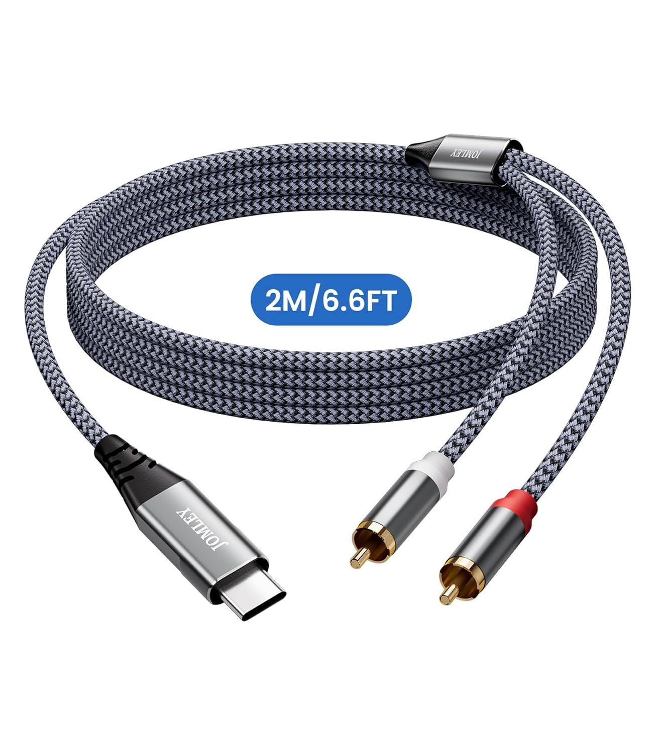 Thumbnail 6 de JOMLEY USB C to RCA Audio Cable (6.6ft) – USB Type-C to Dual RCA Y-Splitter for Laptops, Smartphones & Audio Gear