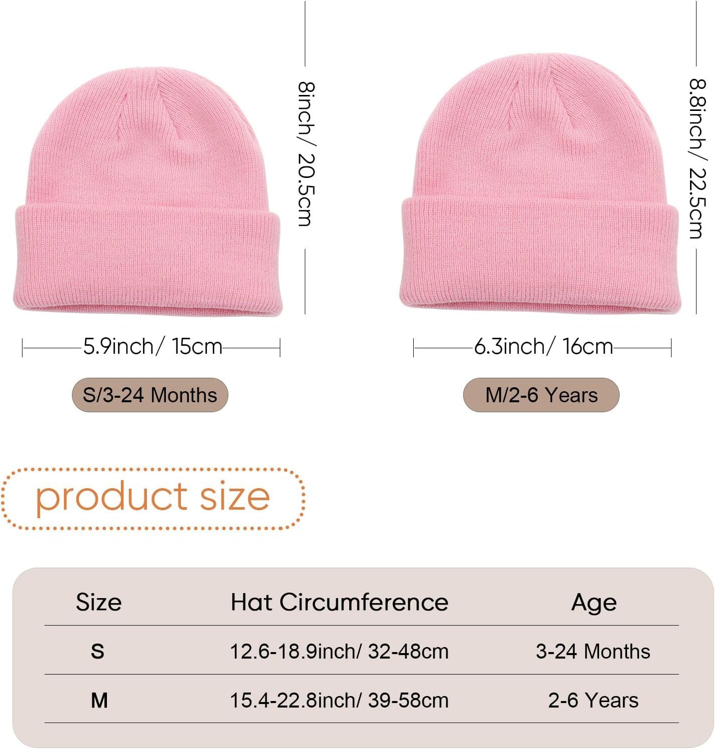 Thumbnail 6 de DRESHOW Toddler Beanie Kids Winter Hat (double-layer knit, soft polyester) for ages 3 months–6 years