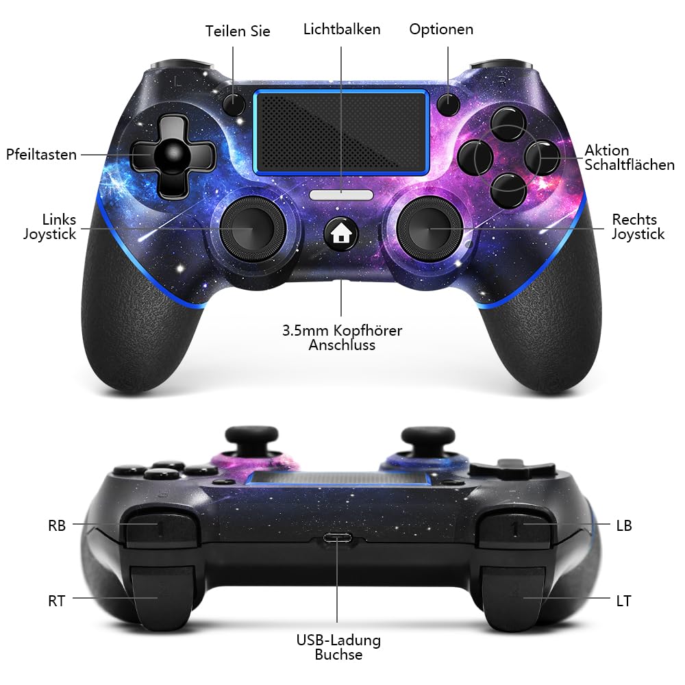 Detalle 2 de AceGamer Wireless Controller für PS4 Gamepad