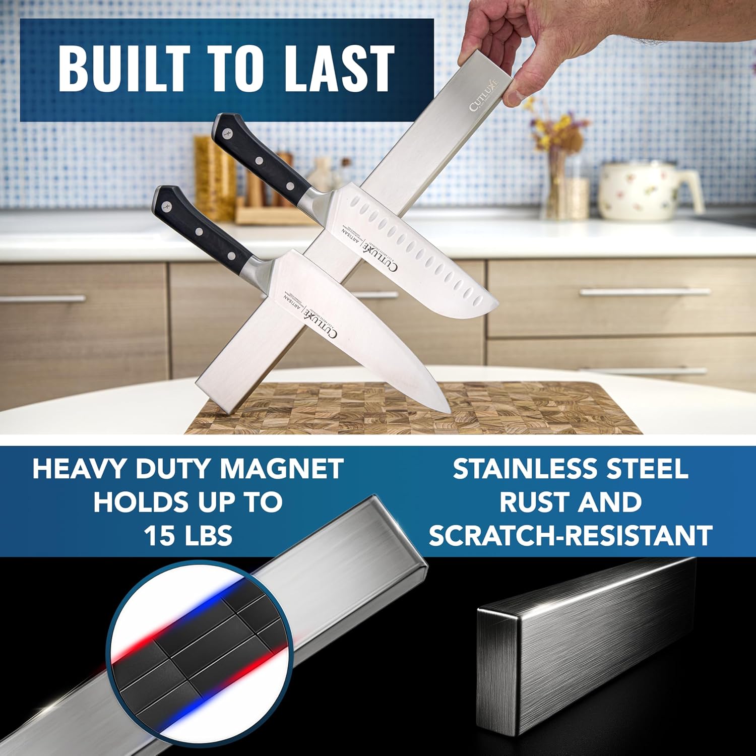 Detalle 1 de Cutluxe Magnetic Knife Holder 10-inch