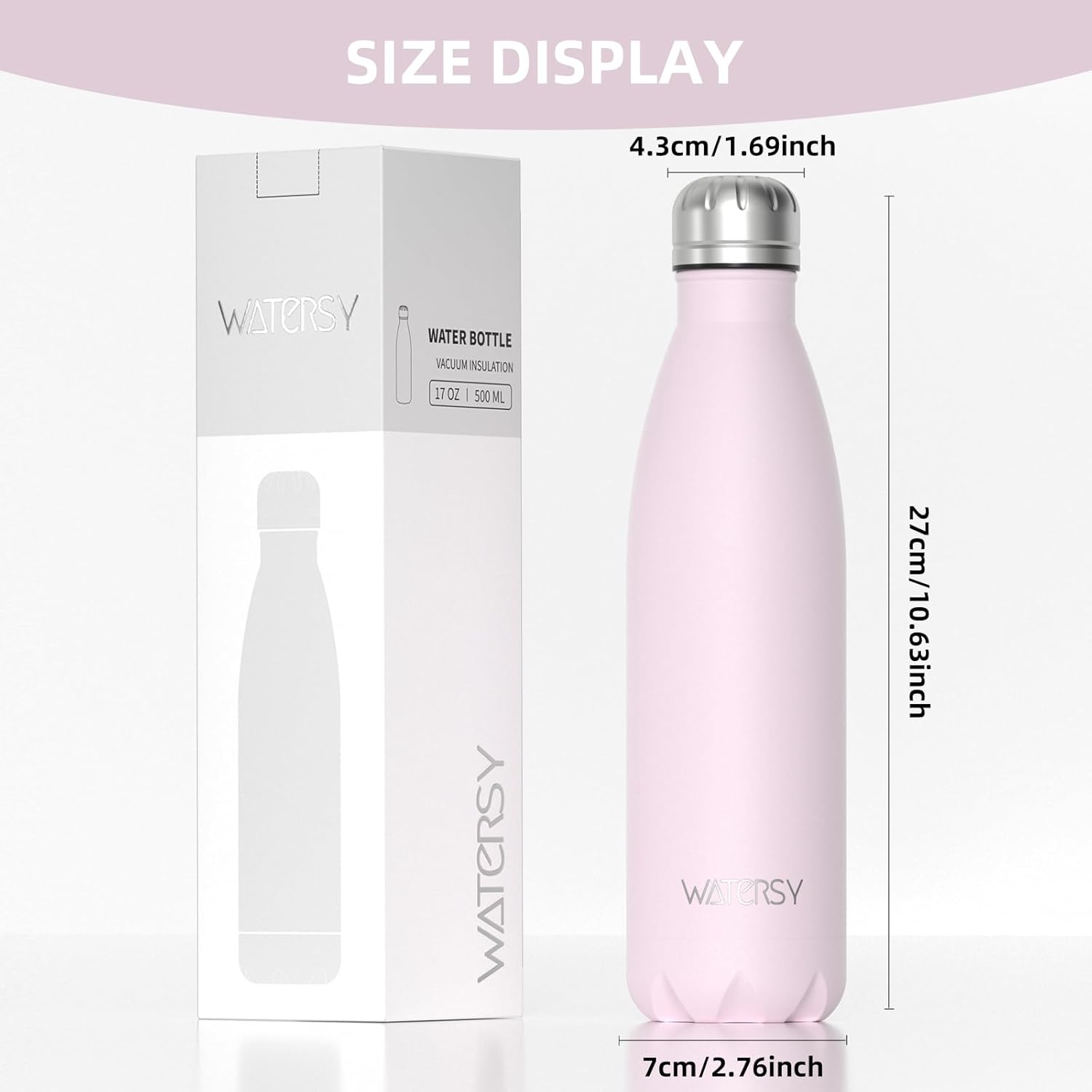 Thumbnail 4 de WATERSY Stainless Steel Insulated Bottle 500ml – Cherry Blossoms