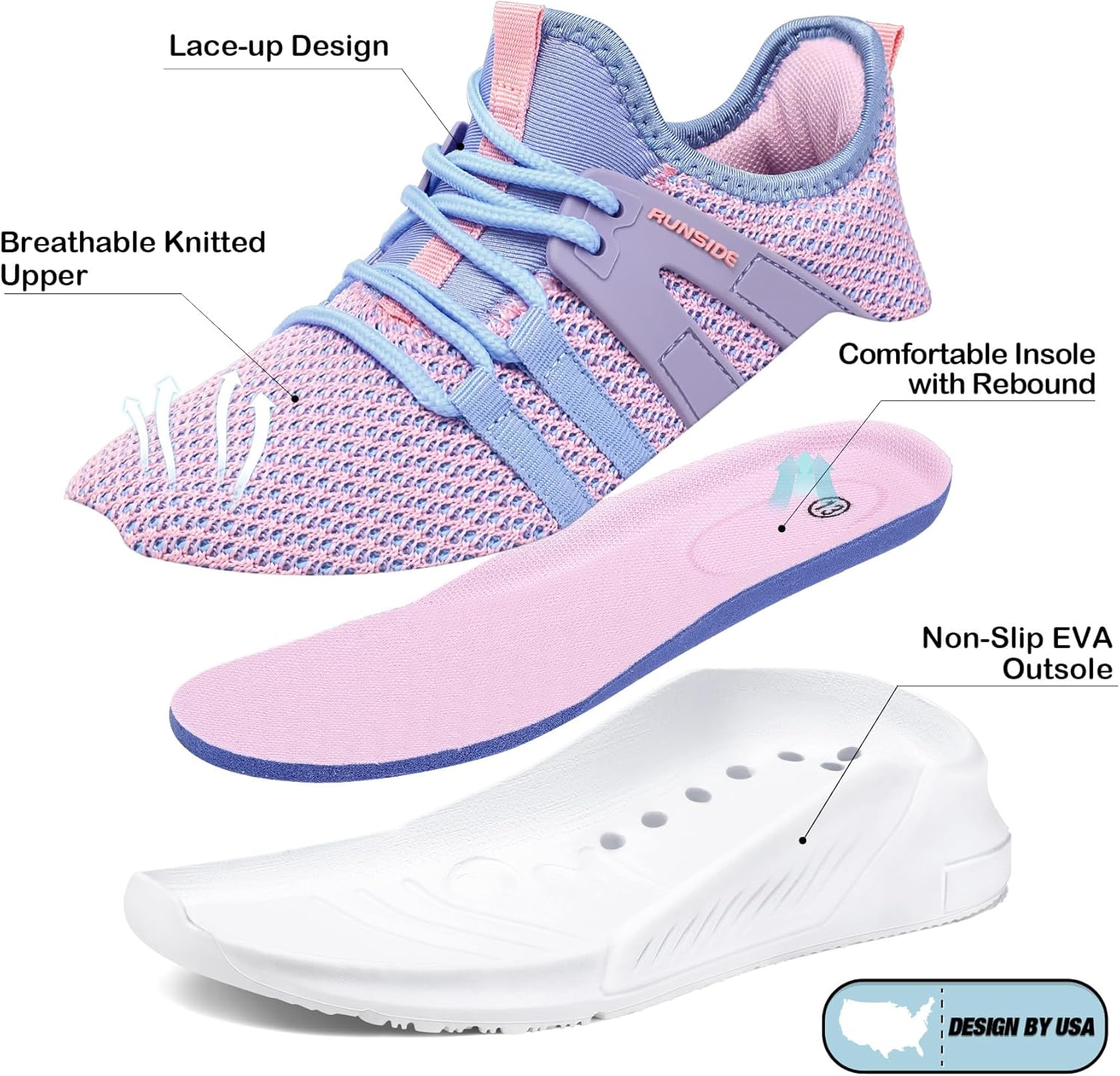 Thumbnail 5 de RUNSIDE Kids Tennis Shoes ⚾