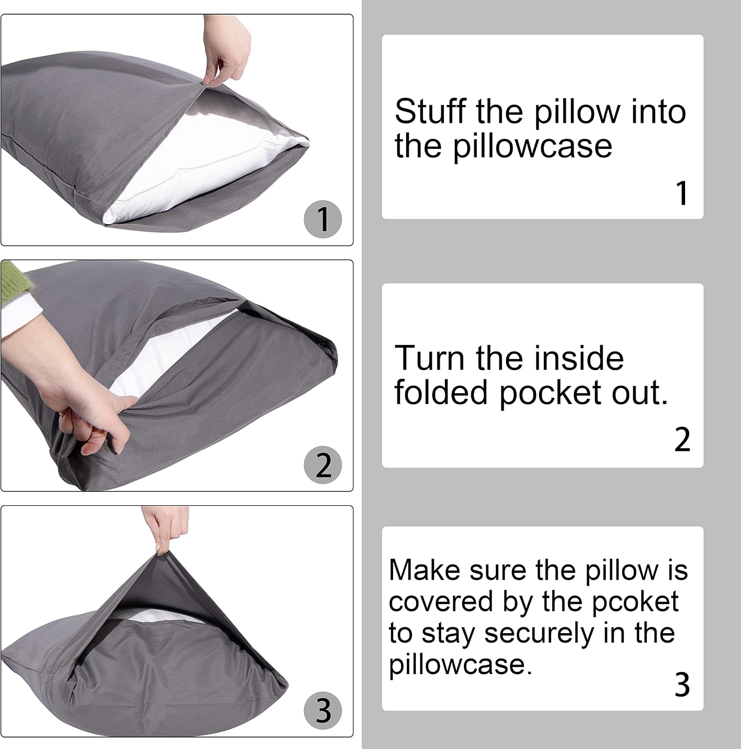 Thumbnail 6 de NTBAY Queen Pillowcase Set 20x30 - 4-Pack